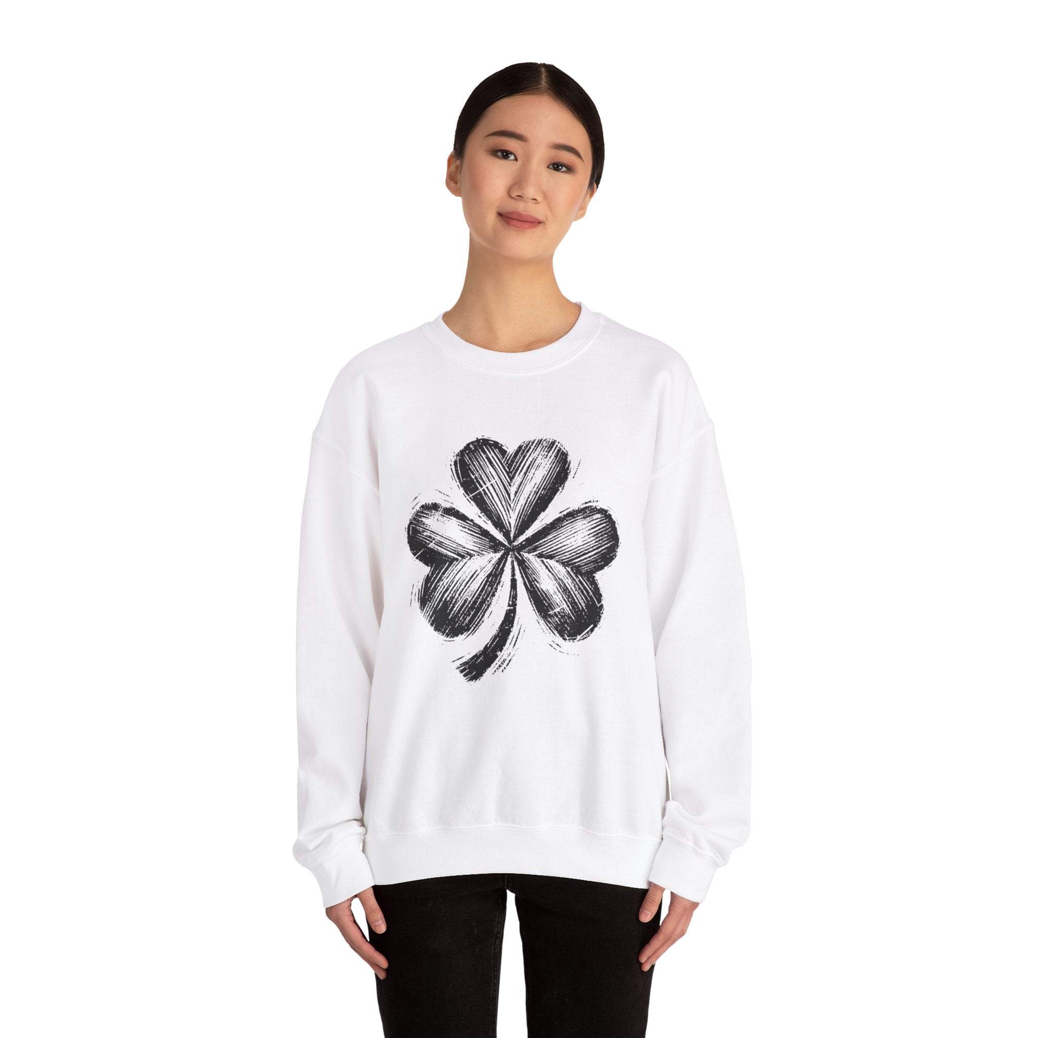 Lucky Clover Unisex Crewneck Sweatshirt - Perfect for St. Patrick's Day