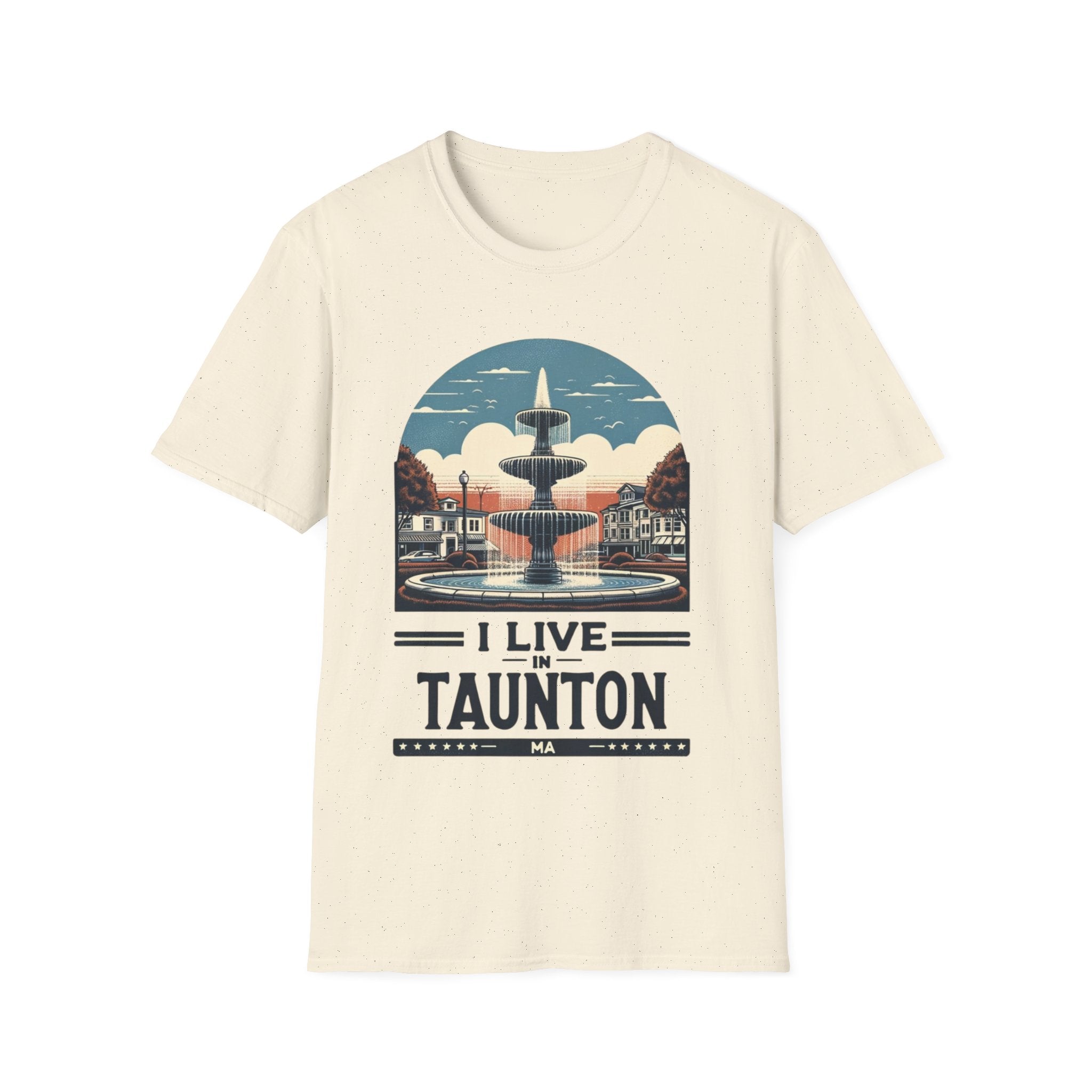 I live in Taunton  Fountain Unisex Softstyle T-Shirt