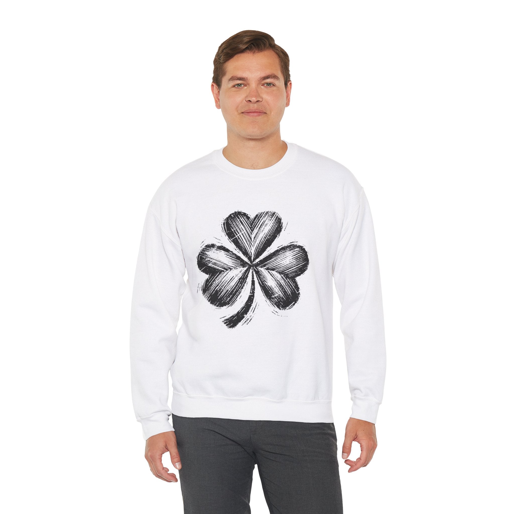 Lucky Clover Unisex Crewneck Sweatshirt - Perfect for St. Patrick's Day